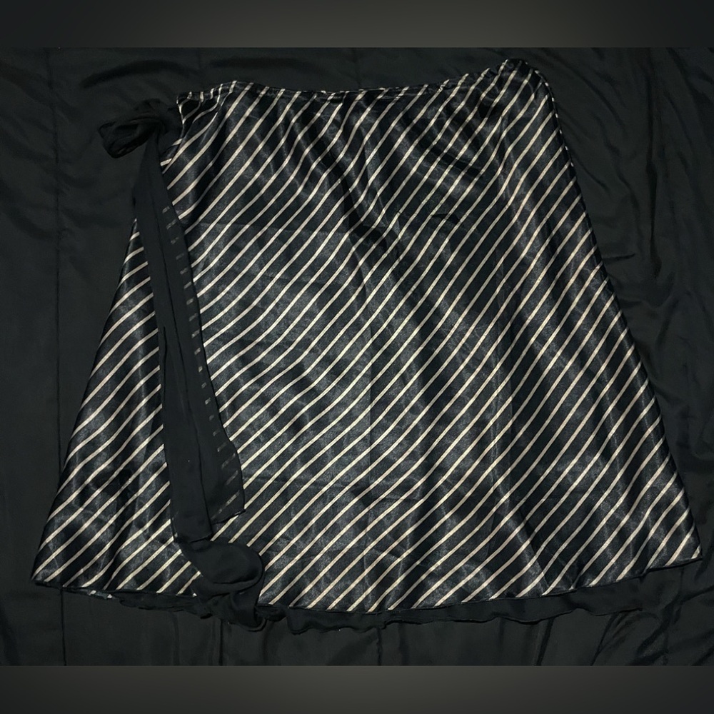 90s y2k striped midi skirt